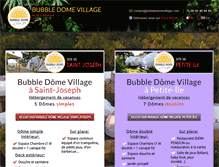 Tablet Screenshot of bubbledomevillage.com